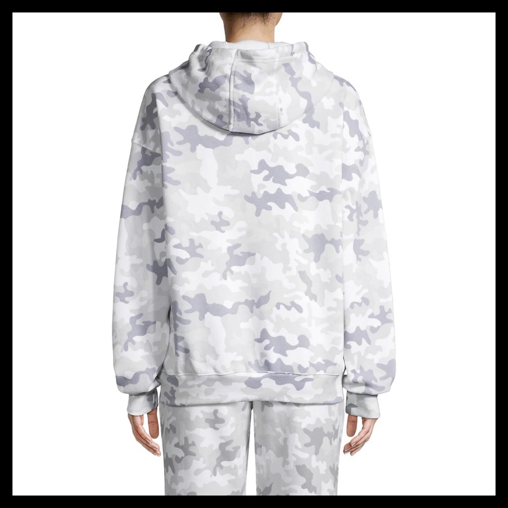 LAZYPANTS The Cooper Hoodie Sweatshirt In White Camo - Picture 5 of 15